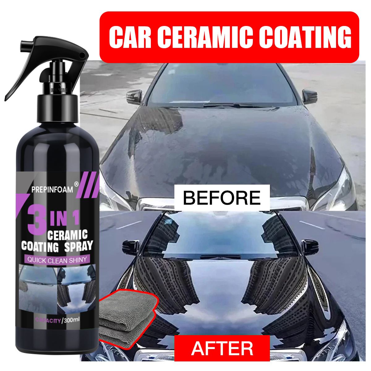 Nano Liquid Coating - 빠른 얼룩 제거 자동차 스프레이 광택나는